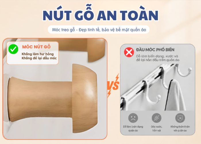 Phối nút gỗ tự nhiên