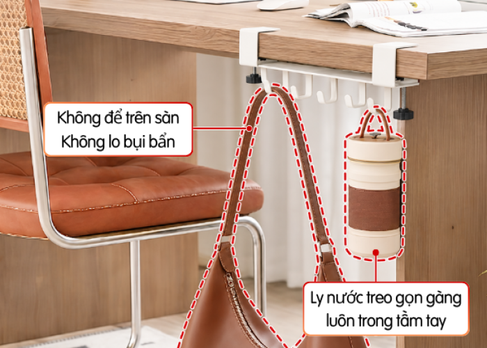 Tận dụng không gian gầm bàn