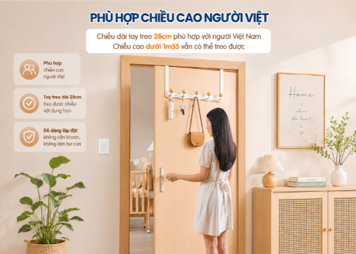 Chiều dài tay treo phù hợp